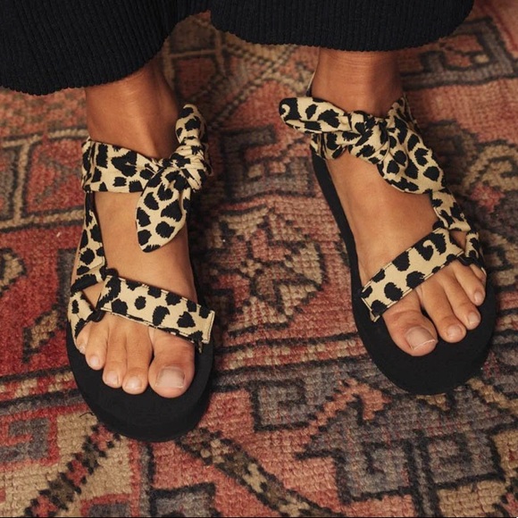Loeffler Randall | Shoes | Loeffler Black And Leopard Print Randall Maisie  Sport Sandal Nwot | Poshmark